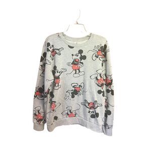 Disney Mickey Pullover Sweatshirt Sz XL Gray